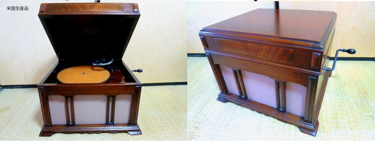 u49083 ビクター [Victrola VV1-90] 蓄音機 動作+発音OK 年代物 - 蓄音機